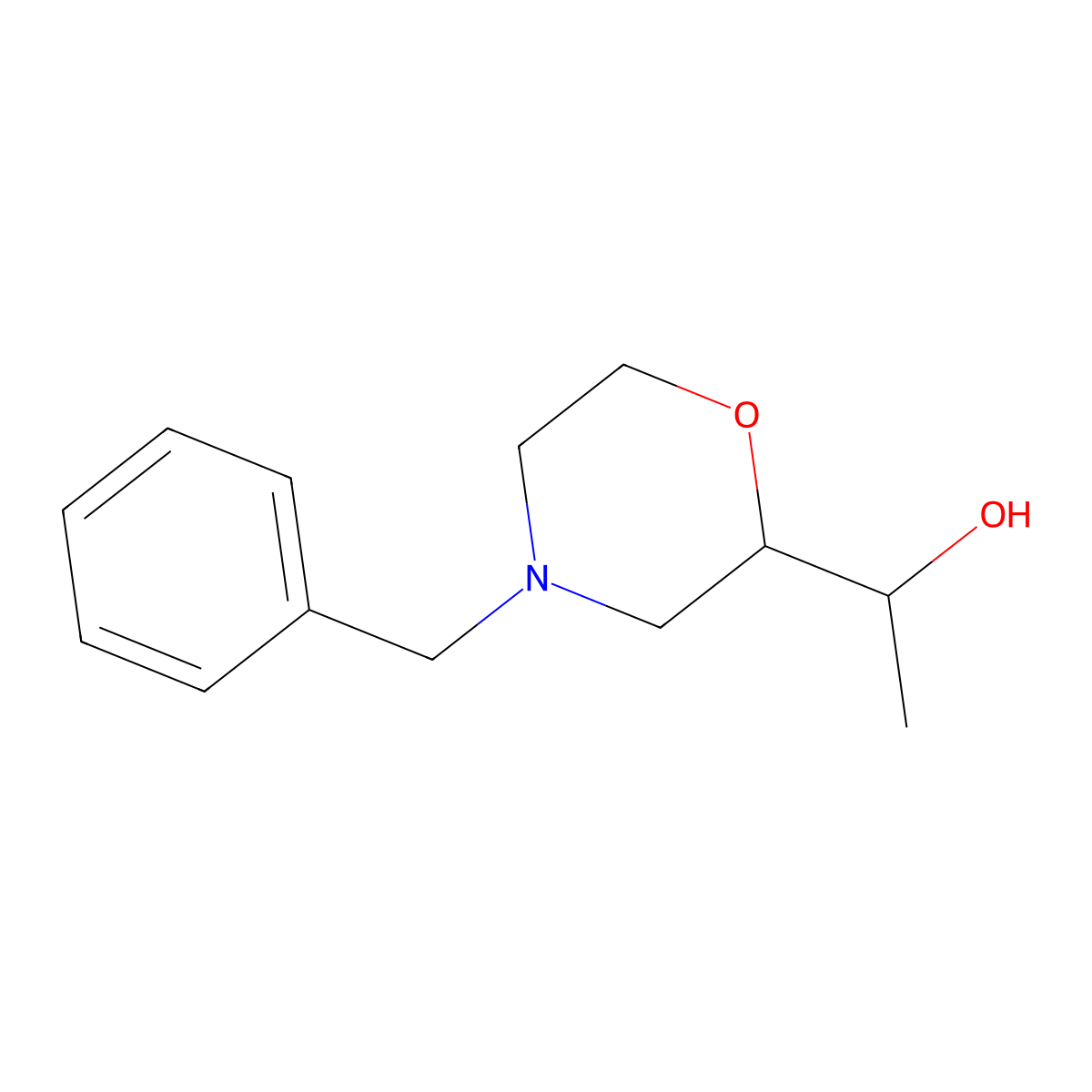 1-(4-Benzylmorpholin-2-yl)ethanol molecular structure, CAS 1935427-14-7
