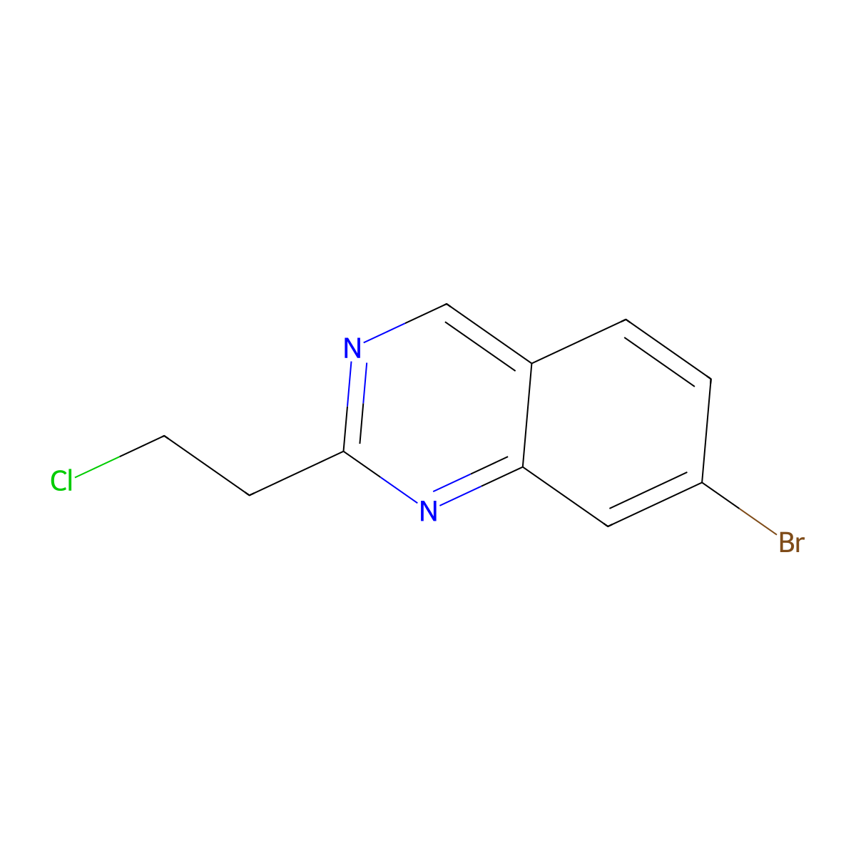 7-Bromo-2-(2-chloroethyl)quinazoline molecular structure, CAS 1935427-67-0