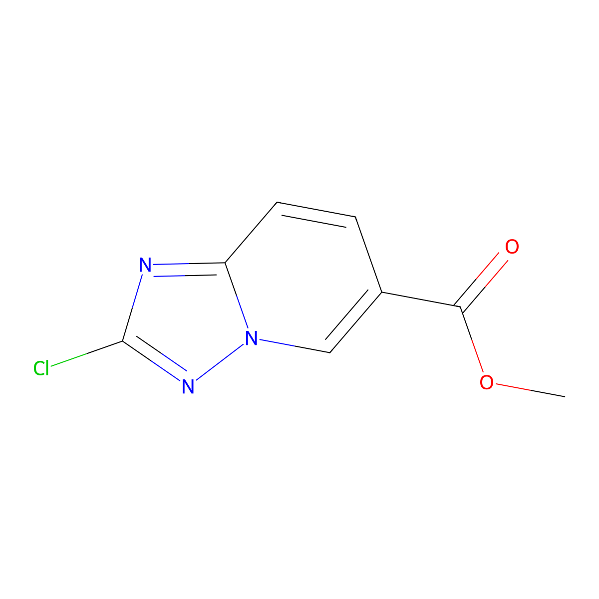 Methyl 2-chloro-(1,2,4)triazolo(1,5-a)pyridine-6-carboxylate molecular structure, CAS 1935429-55-2