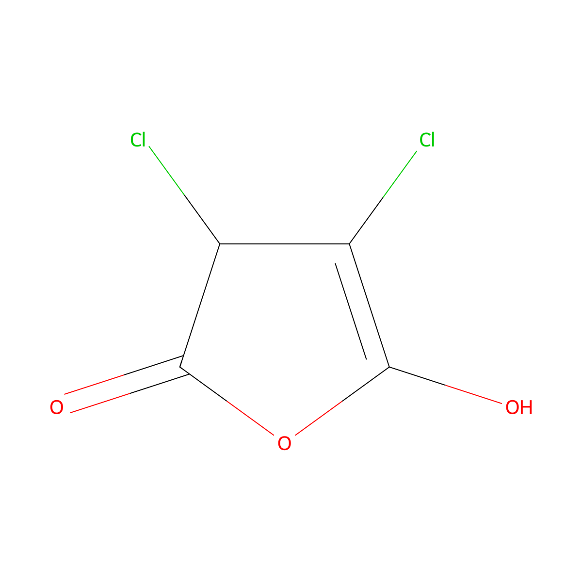 3,4-Dichloro-5-hydroxyfuran-2(3H)-one molecular structure, CAS 1935430-02-6