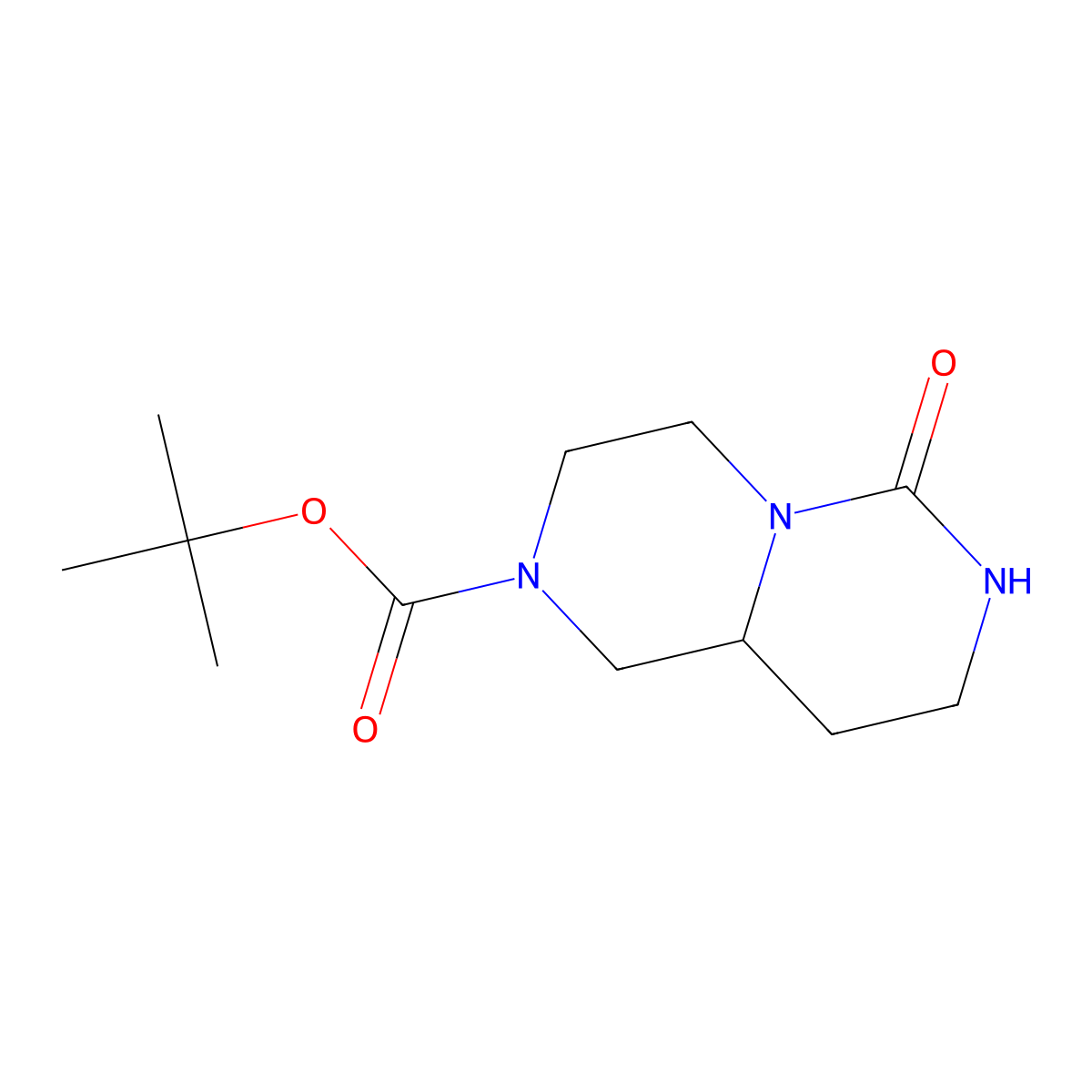 tert-butyl 6-oxo-octahydro-1H-pyrimido(1,6-a)piperazine-2-carboxylate molecular structure, CAS 1935433-94-5