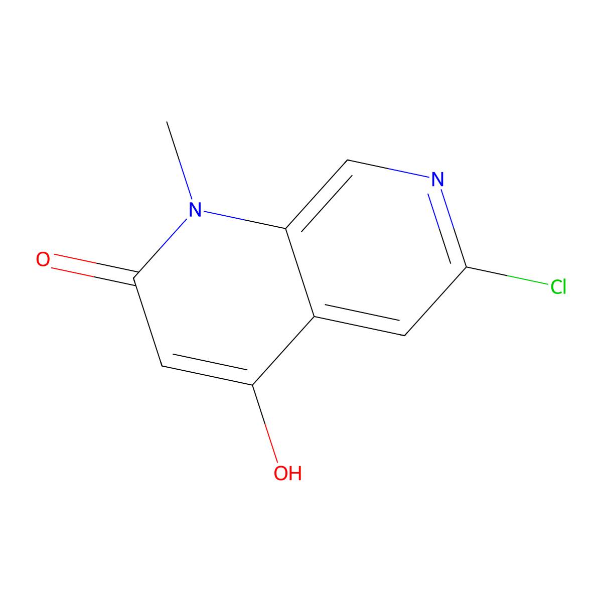 6-Chloro-4-hydroxy-1-methyl-1,7-naphthyridin-2(1H)-one molecular structure, CAS 1935435-26-9