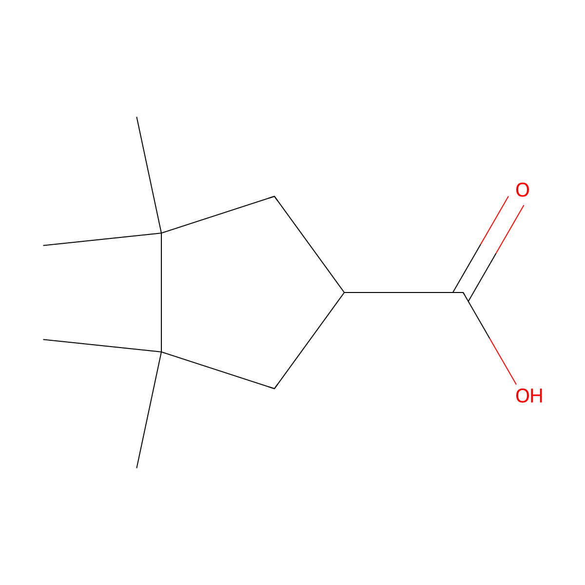 3,3,4,4-Tetramethylcyclopentane-1-carboxylic acid molecular structure, CAS 1935439-93-2