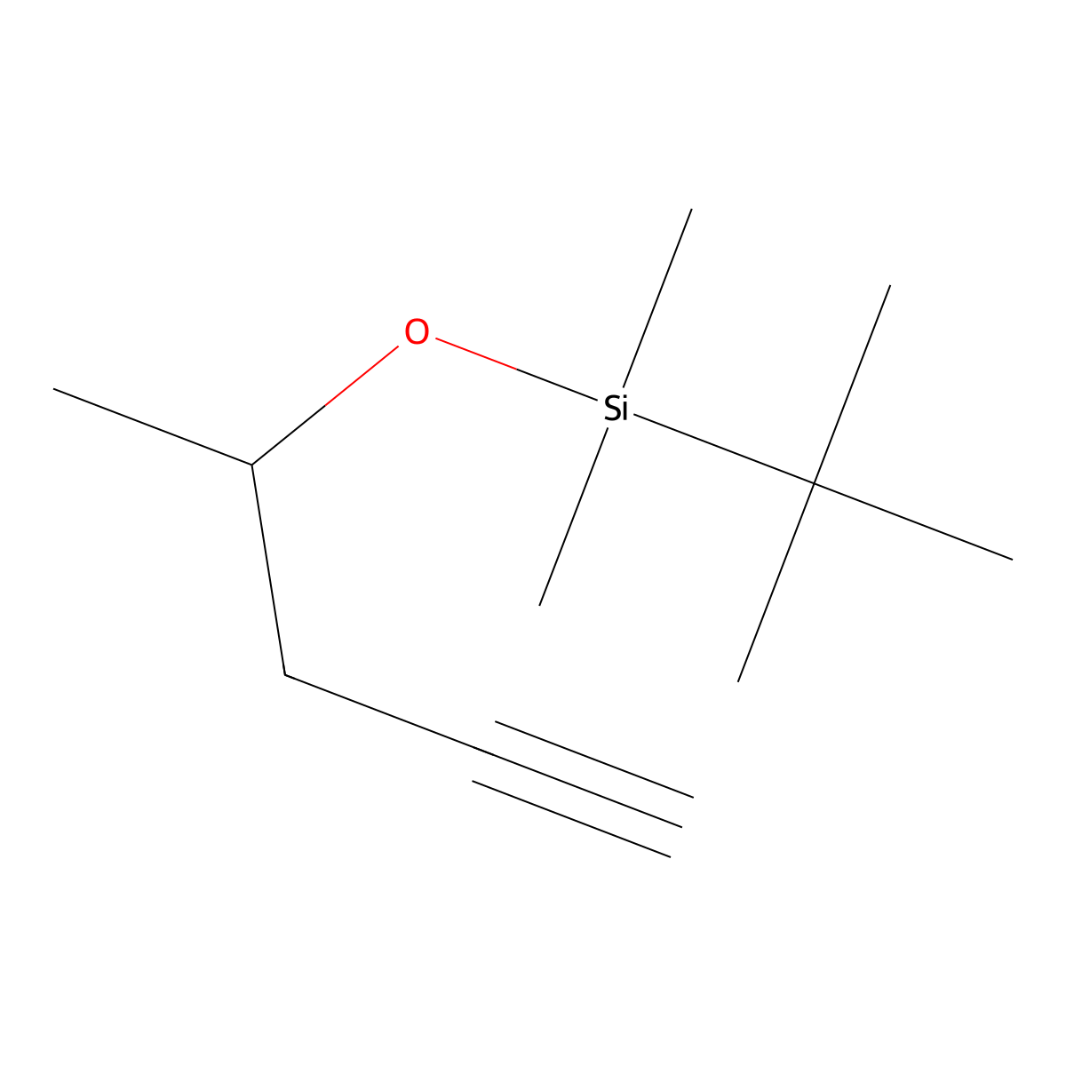 Silane, (1,1-dimethylethyl)dimethyl[(1-methyl-3-butynyl)oxy]- molecular structure, CAS 193544-52-4