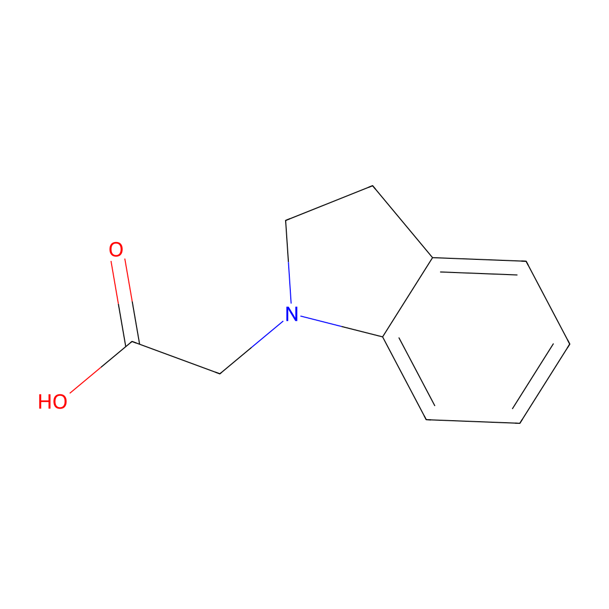 2-(Indolin-1-yl)acetic acid molecular structure, CAS 193544-62-6