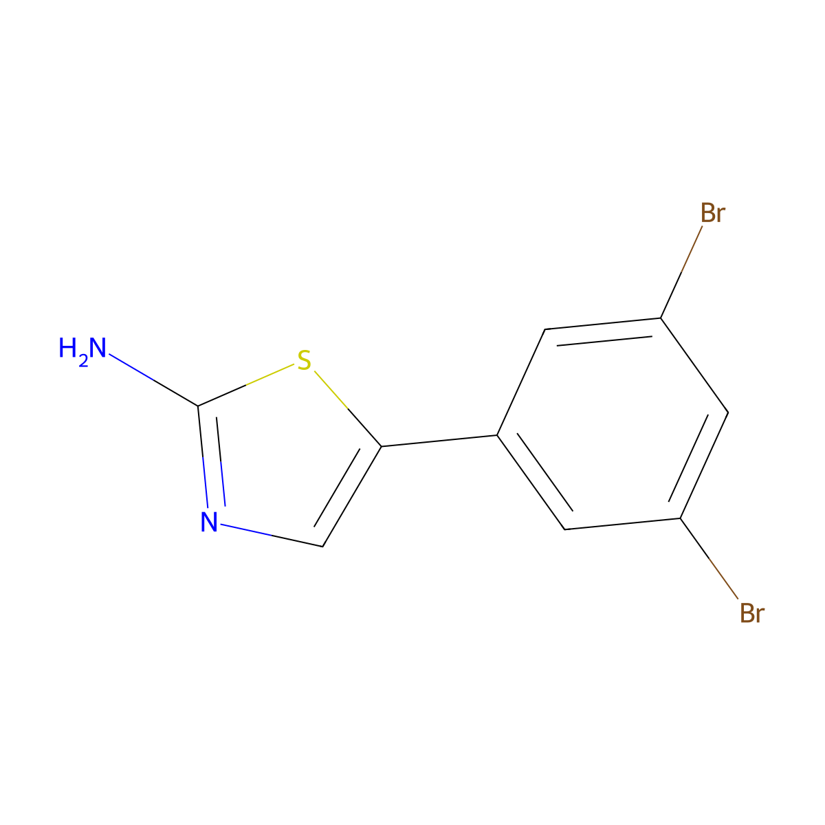 5-(3,5-Dibromophenyl)thiazol-2-amine molecular structure, CAS 1935442-86-6