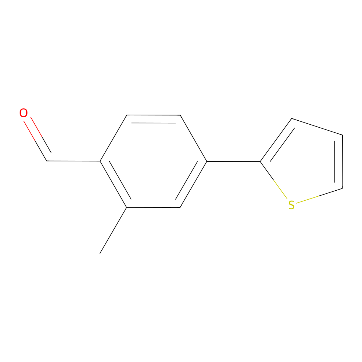 2-Methyl-4-(thiophen-2-yl)benzaldehyde molecular structure, CAS 1935443-09-6