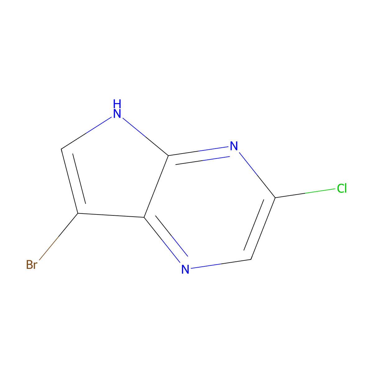 7-Bromo-3-chloro-5H-pyrrolo[2,3-B]pyrazine molecular structure, CAS 1935445-26-3