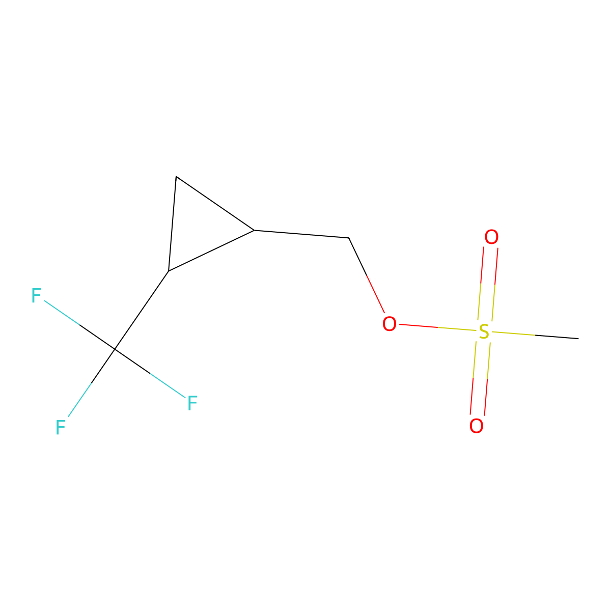 [2-(Trifluoromethyl)cyclopropyl]methyl methanesulfonate molecular structure, CAS 1935445-58-1