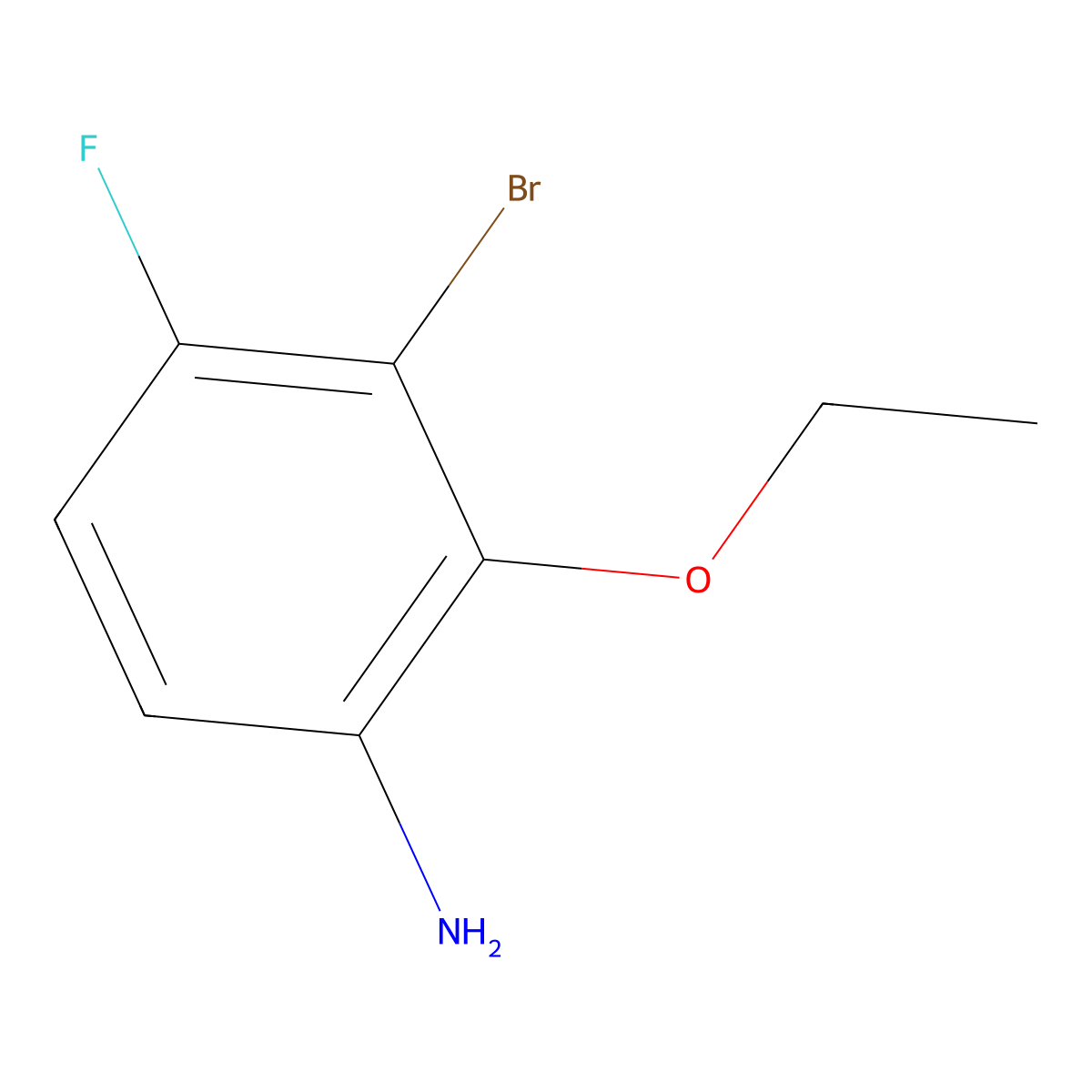 3-Bromo-2-ethoxy-4-fluoroaniline molecular structure, CAS 1935449-25-4