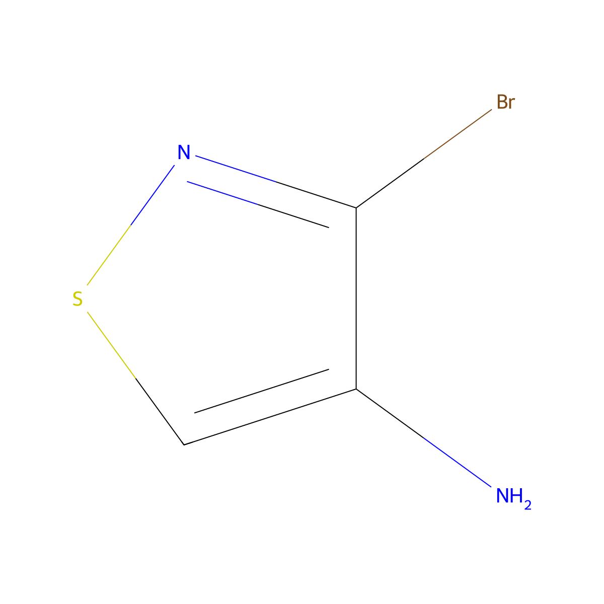 3-Bromo-1,2-thiazol-4-amine molecular structure, CAS 1935464-23-5