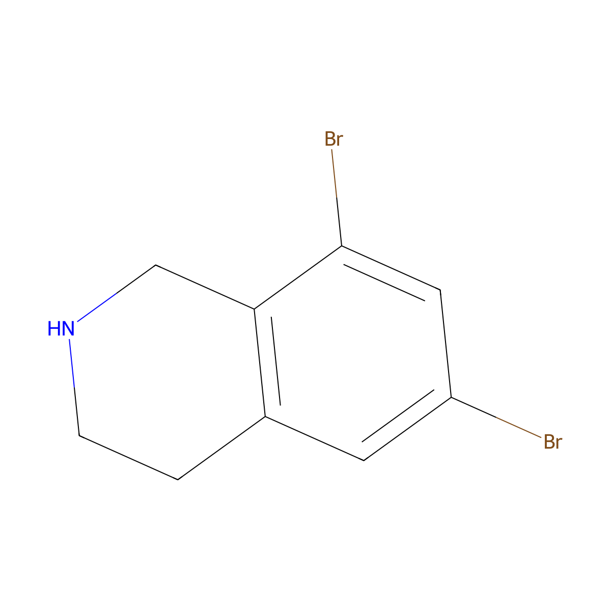 6,8-Dibromo-1,2,3,4-tetrahydroisoquinoline molecular structure, CAS 1935464-40-6