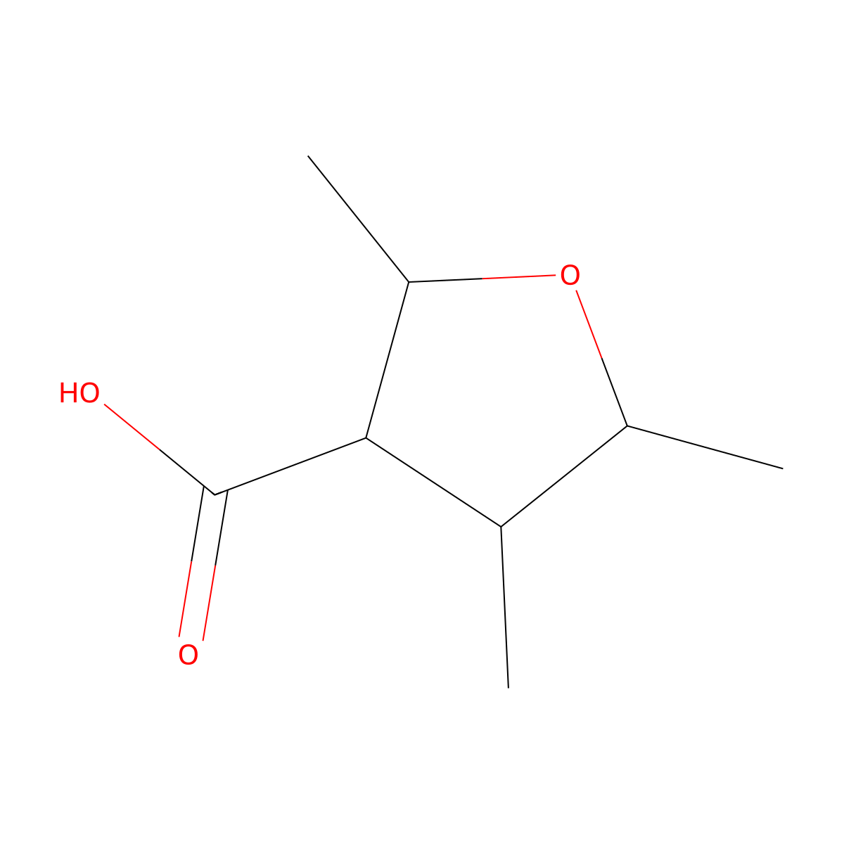 2,4,5-Trimethyloxolane-3-carboxylic acid molecular structure, CAS 1935466-26-4