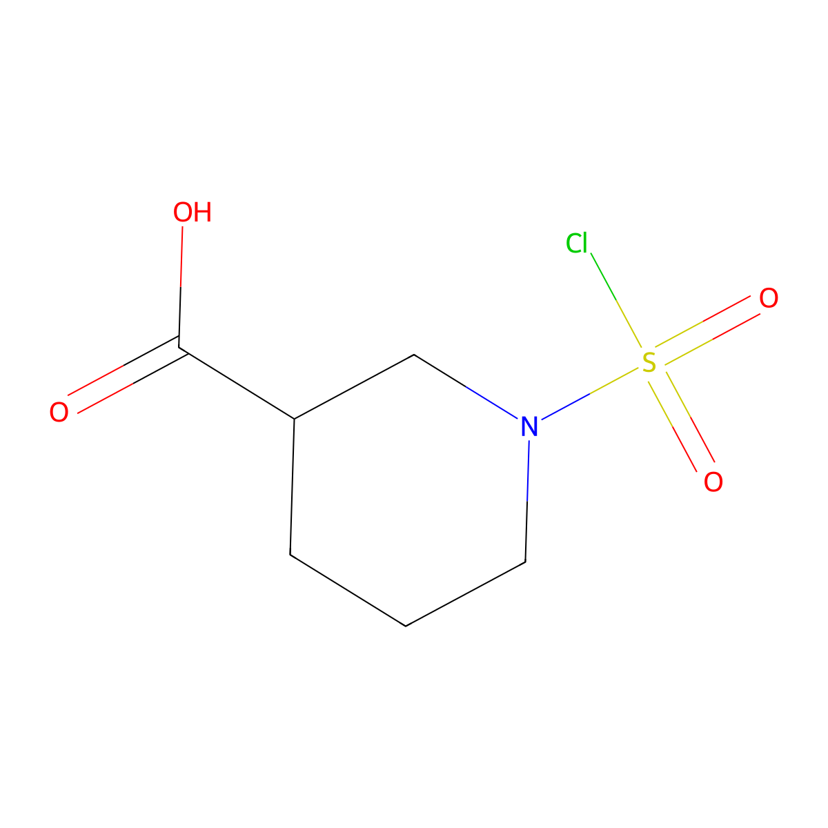 1-(Chlorosulfonyl)piperidine-3-carboxylic acid molecular structure, CAS 1935466-78-6