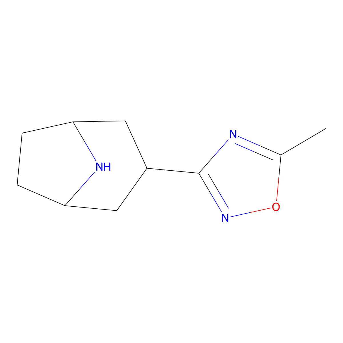 3-(5-Methyl-1,2,4-oxadiazol-3-yl)-8-azabicyclo[3.2.1]octane molecular structure, CAS 1935471-17-2