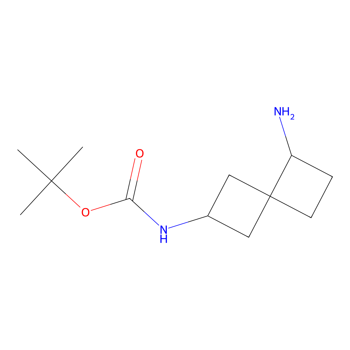 tert-butyl N-(7-aminospiro[3.3]heptan-2-yl)carbamate molecular structure, CAS 1935471-36-5