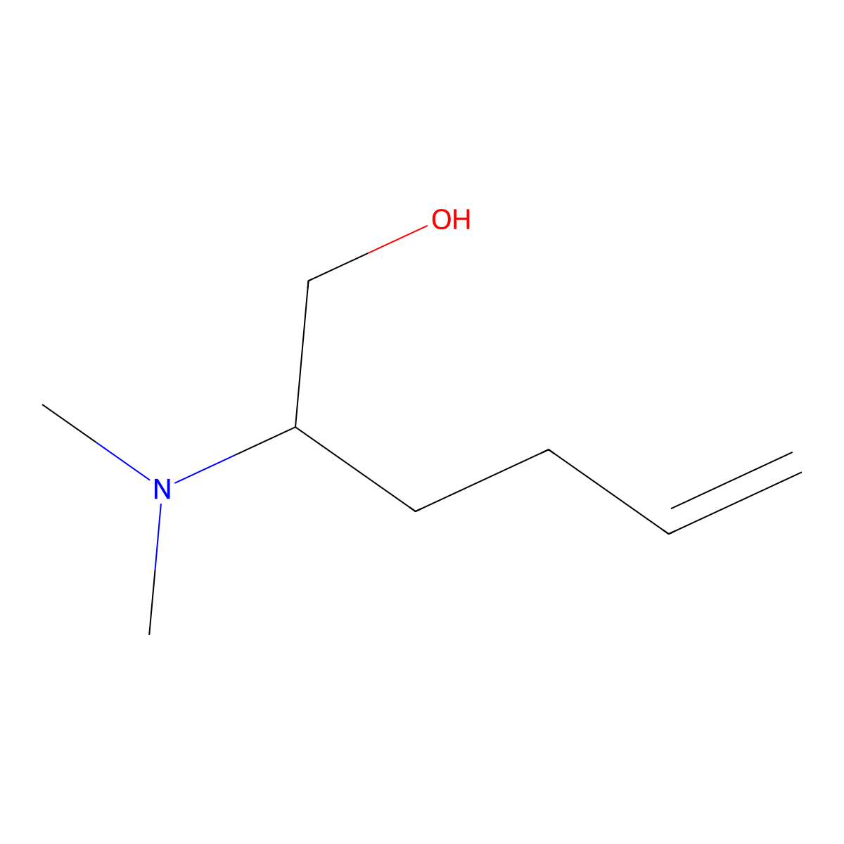 2-(Dimethylamino)hex-5-en-1-ol molecular structure, CAS 1935474-11-5