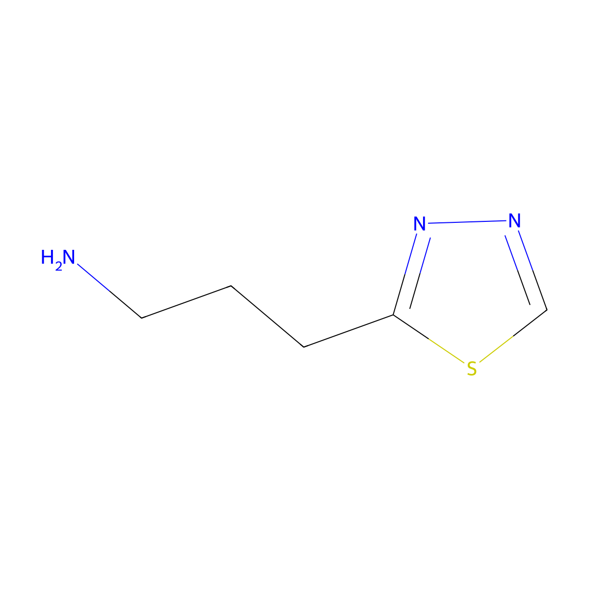 3-(1,3,4-Thiadiazol-2-yl)propan-1-amine molecular structure, CAS 1935474-29-5