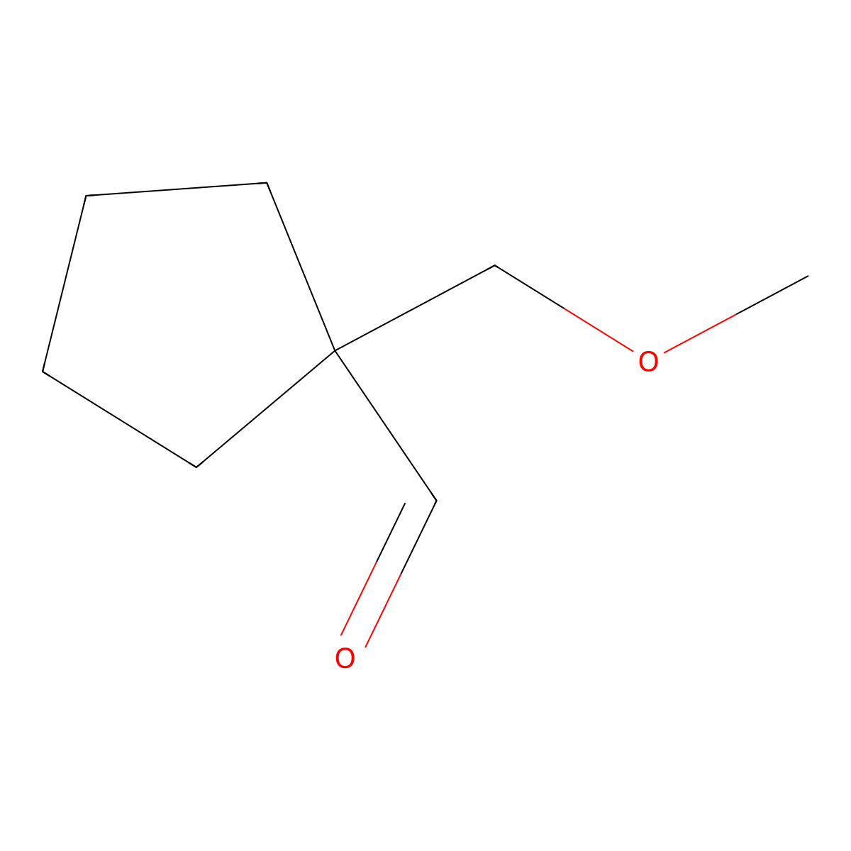 1-(Methoxymethyl)cyclopentane-1-carbaldehyde molecular structure, CAS 1935475-16-3