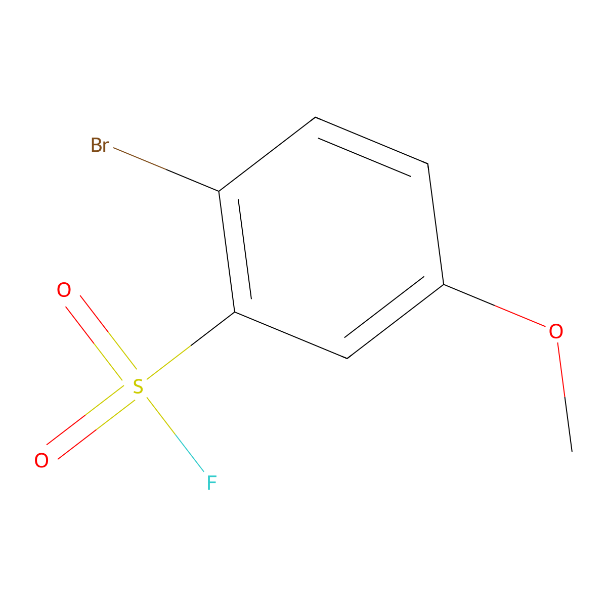 2-Bromo-5-methoxybenzene-1-sulfonyl fluoride molecular structure, CAS 1935475-26-5