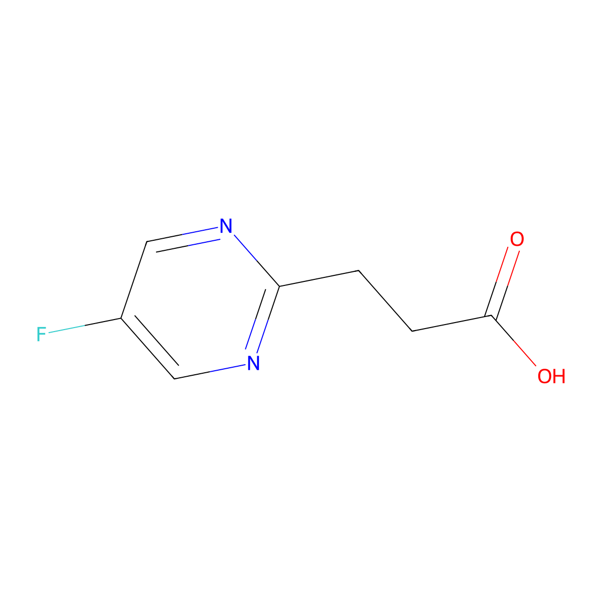 3-(5-Fluoropyrimidin-2-yl)propanoic acid molecular structure, CAS 1935478-40-2