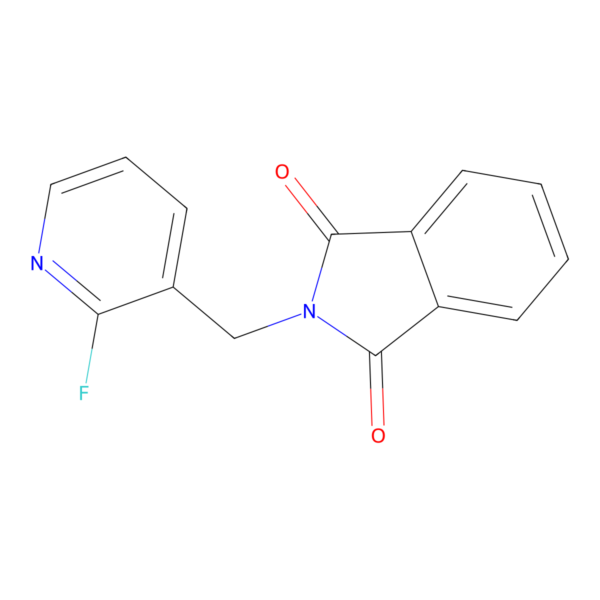 2-((2-Fluoropyridin-3-yl)methyl)isoindoline-1,3-dione molecular structure, CAS 1935486-48-8