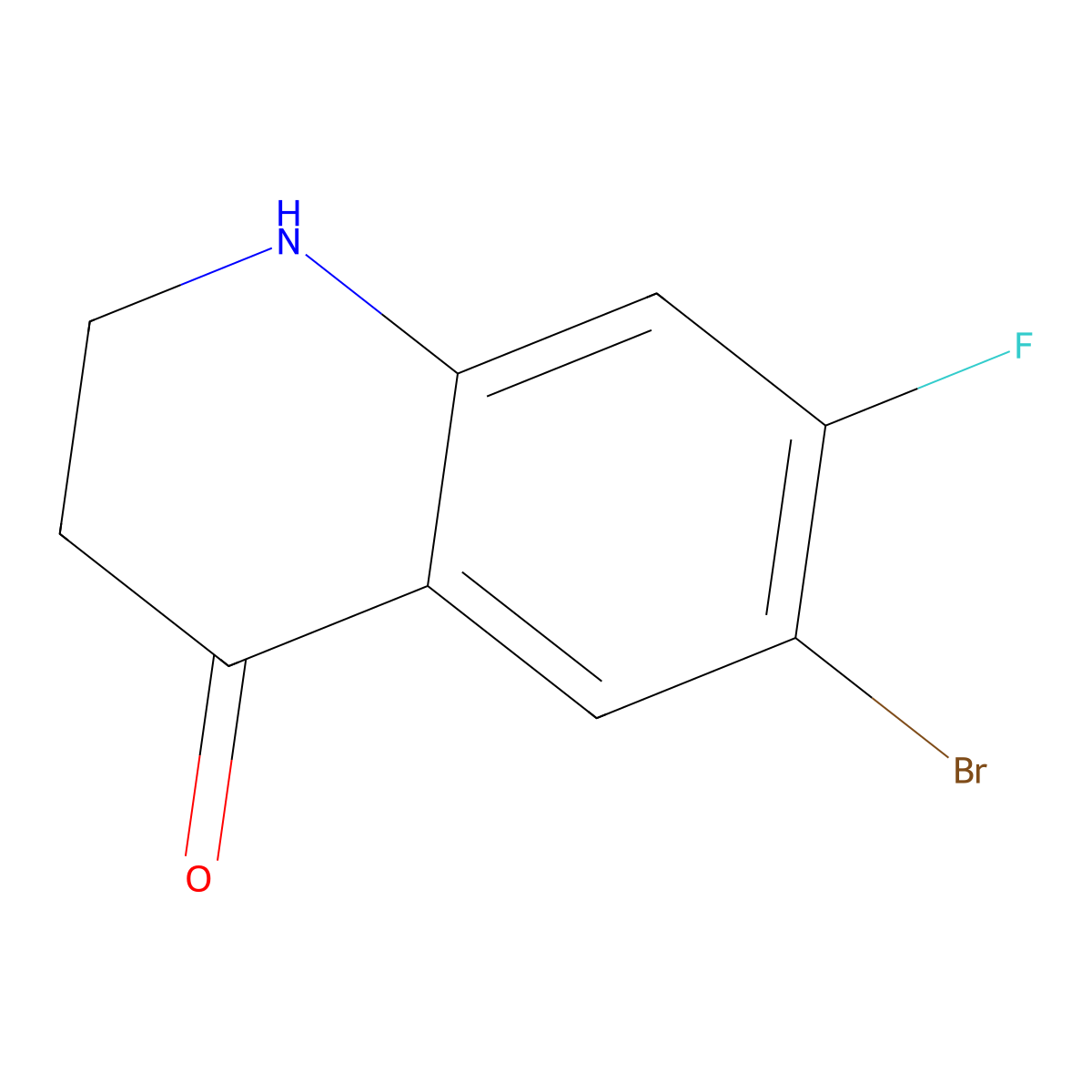 6-Bromo-7-fluoro-2,3-dihydroquinolin-4(1H)-one molecular structure, CAS 1935491-81-8