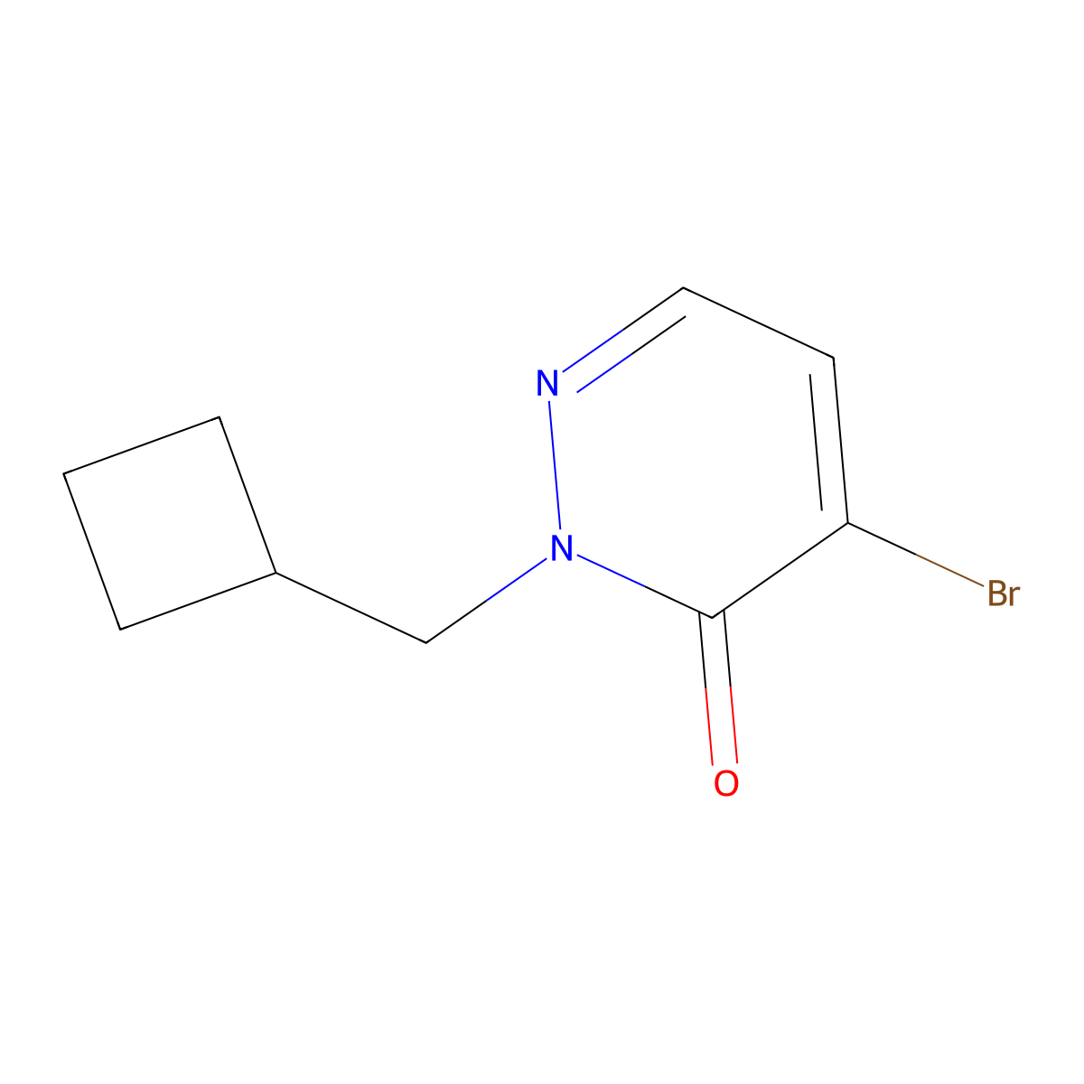 4-Bromo-2-(cyclobutylmethyl)pyridazin-3(2H)-one molecular structure, CAS 1935492-56-0