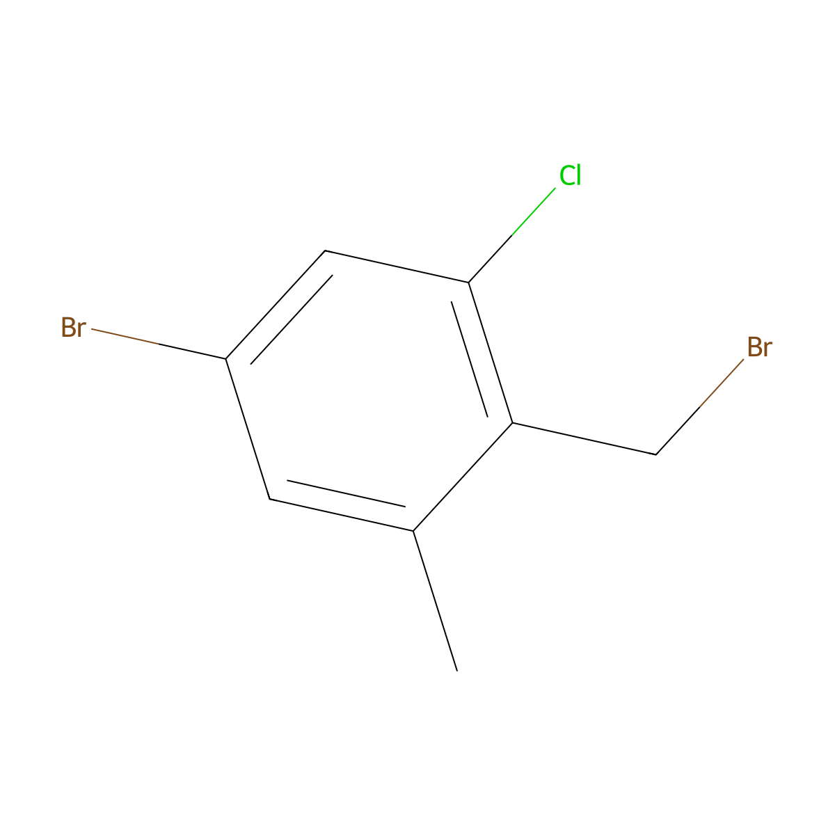 5-Bromo-2-(bromomethyl)-1-chloro-3-methylbenzene molecular structure, CAS 1935496-27-7