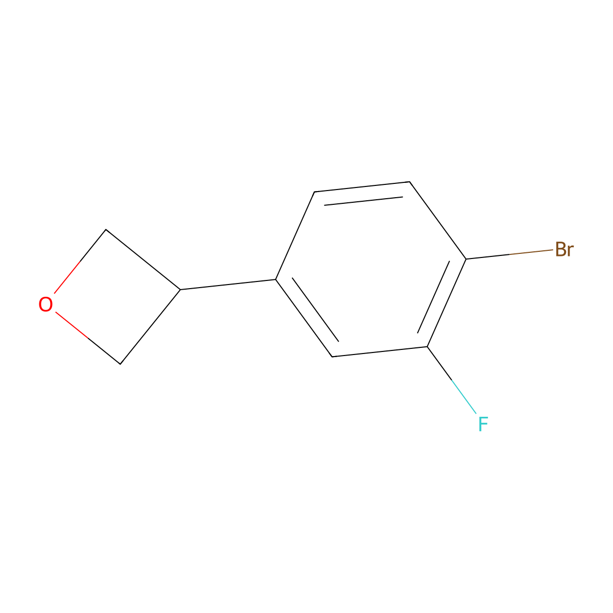 3-(4-Bromo-3-fluorophenyl)oxetane molecular structure, CAS 1935499-50-5