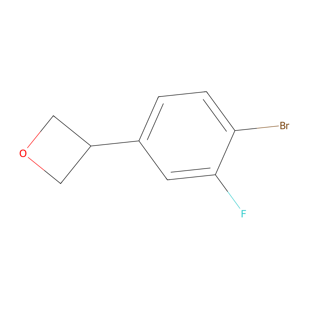 3-(4-Bromo-3-fluorophenyl)oxetane molecular structure, CAS 1935499-50-5