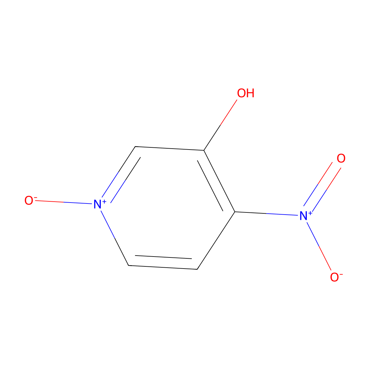 3-Hydroxy-4-nitropyridine 1-oxide molecular structure, CAS 19355-03-4