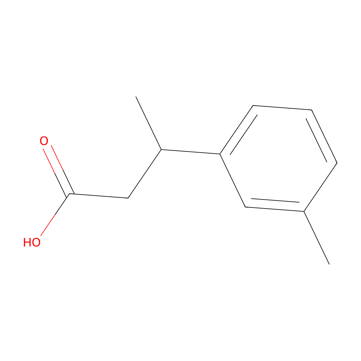 3-(3-Methylphenyl)butanoic acid molecular structure, CAS 19355-29-4