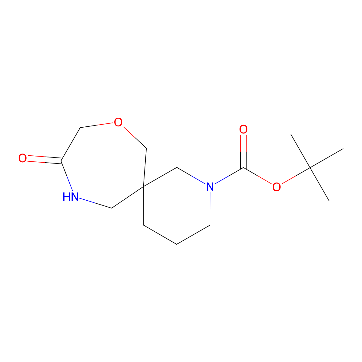 Tert-Butyl 10-Oxo-8-Oxa-2,11-Diazaspiro[5.6]Dodecane-2-Carboxylate molecular structure, CAS 1935503-30-2