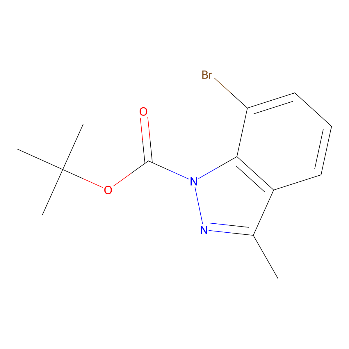 tert-Butyl 7-bromo-3-methyl-1H-indazole-1-carboxylate molecular structure, CAS 1935509-52-6