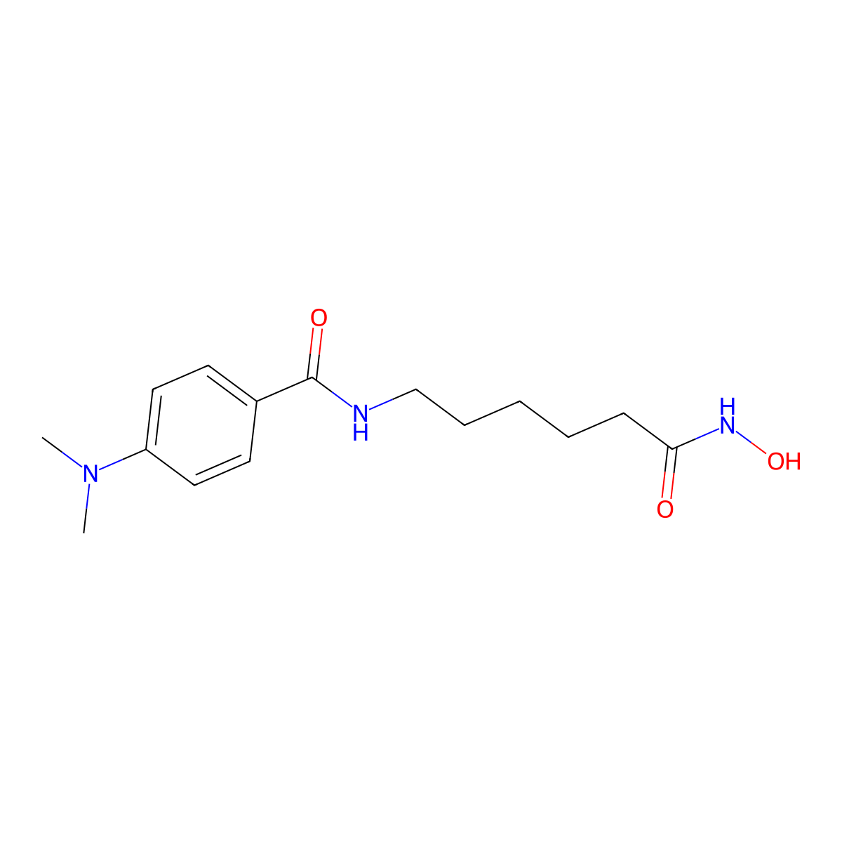 4-(Dimethylamino)-N-[6-(hydroxyamino)-6-oxohexyl]-benzamide molecular structure, CAS 193551-00-7