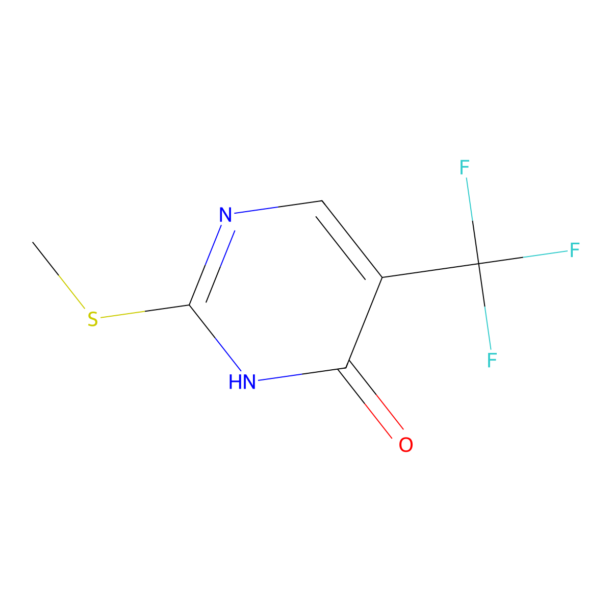 2-(Methylthio)-5-(trifluoroMethyl)pyriMidin-4(3H)-one molecular structure, CAS 1935513-73-7