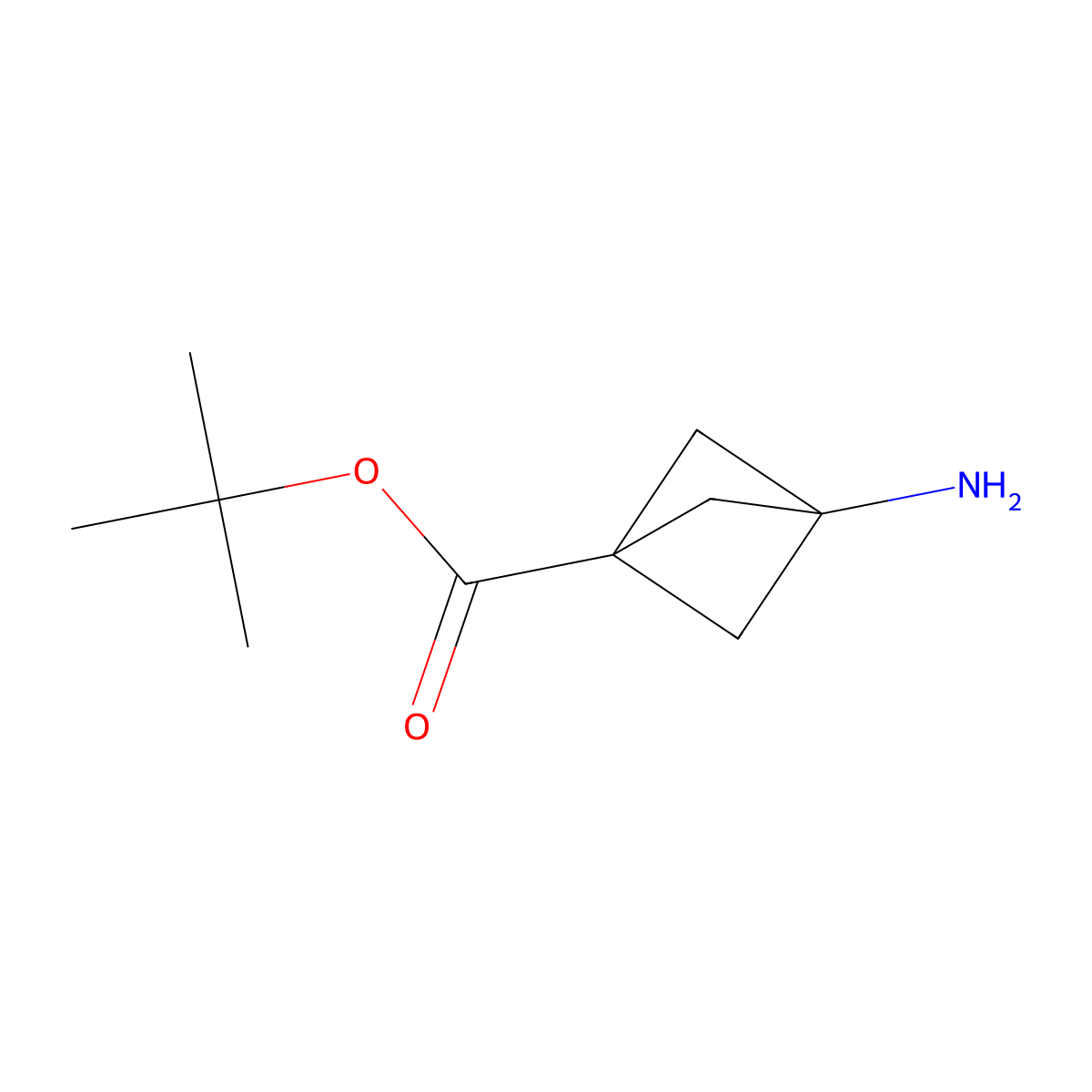 Tert-butyl 3-aminobicyclo[1.1.1]pentane-1-carboxylate molecular structure, CAS 1935523-60-6