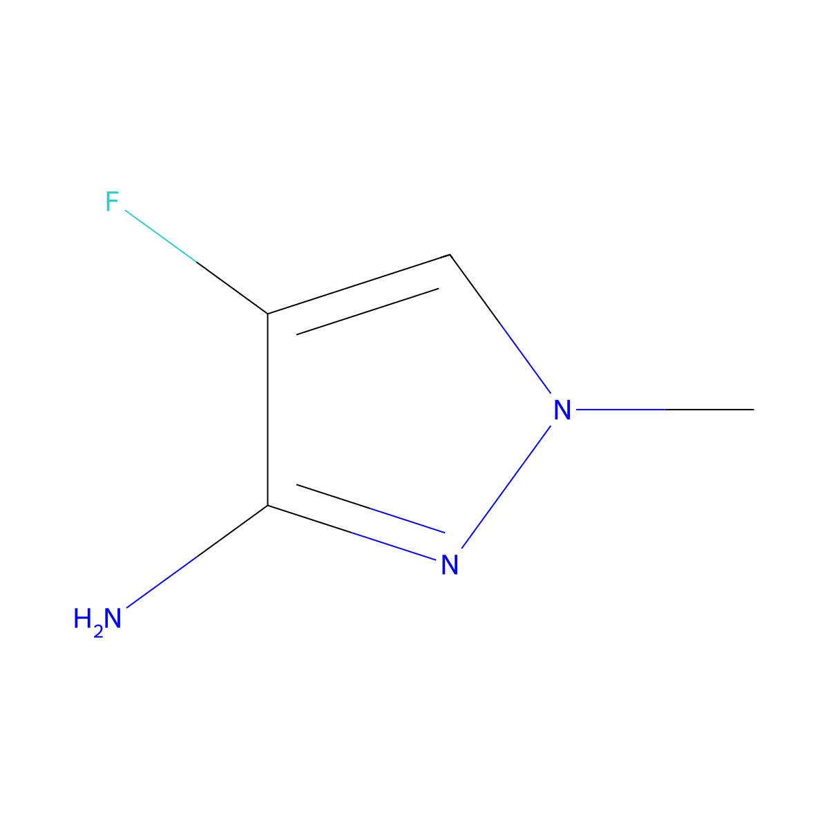 4-fluoro-1-methyl-1H-pyrazol-3-amine molecular structure, CAS 1935524-77-8