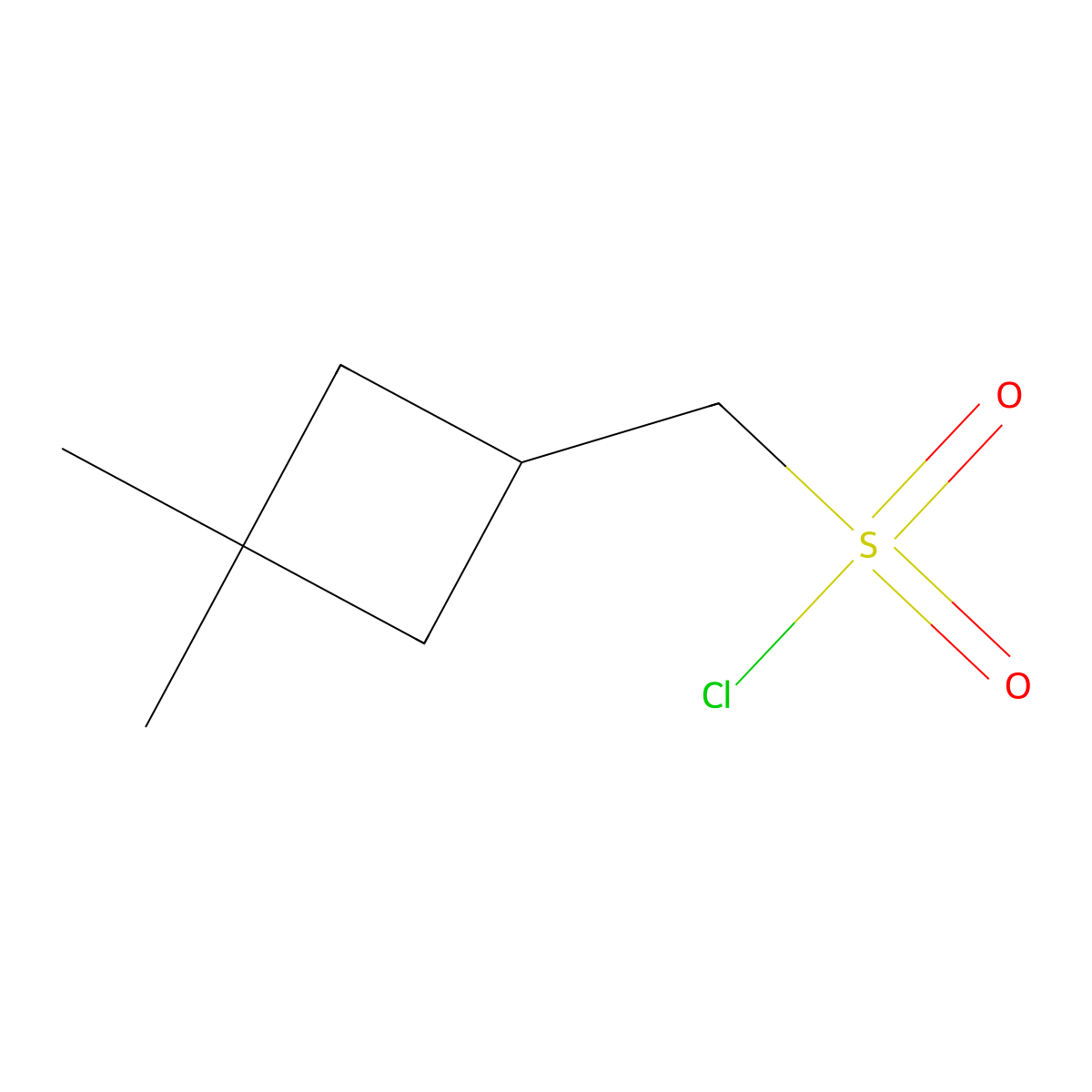 (3,3-Dimethylcyclobutyl)methanesulfonyl chloride molecular structure, CAS 1935526-71-8