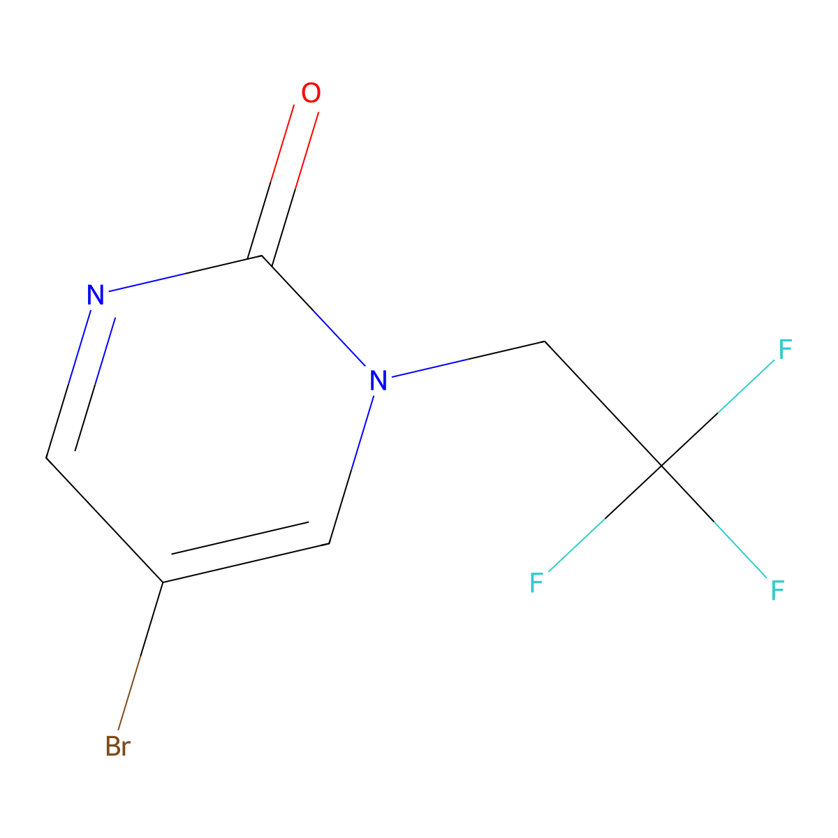 5-Bromo-1-(2,2,2-trifluoroethyl)pyrimidin-2(1H)-one molecular structure, CAS 1935527-03-9