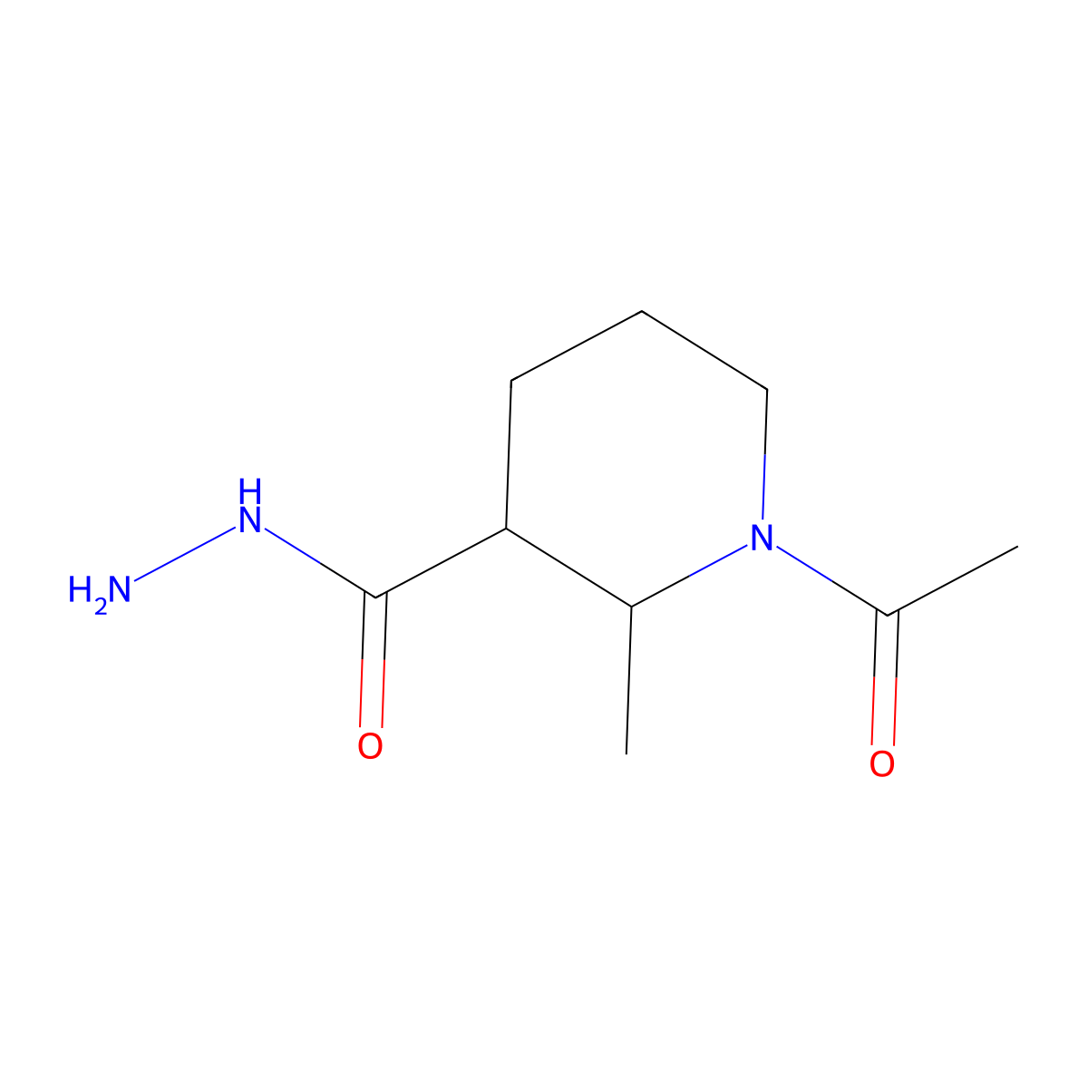 1-Acetyl-2-methylpiperidine-3-carbohydrazide molecular structure, CAS 1935528-09-8