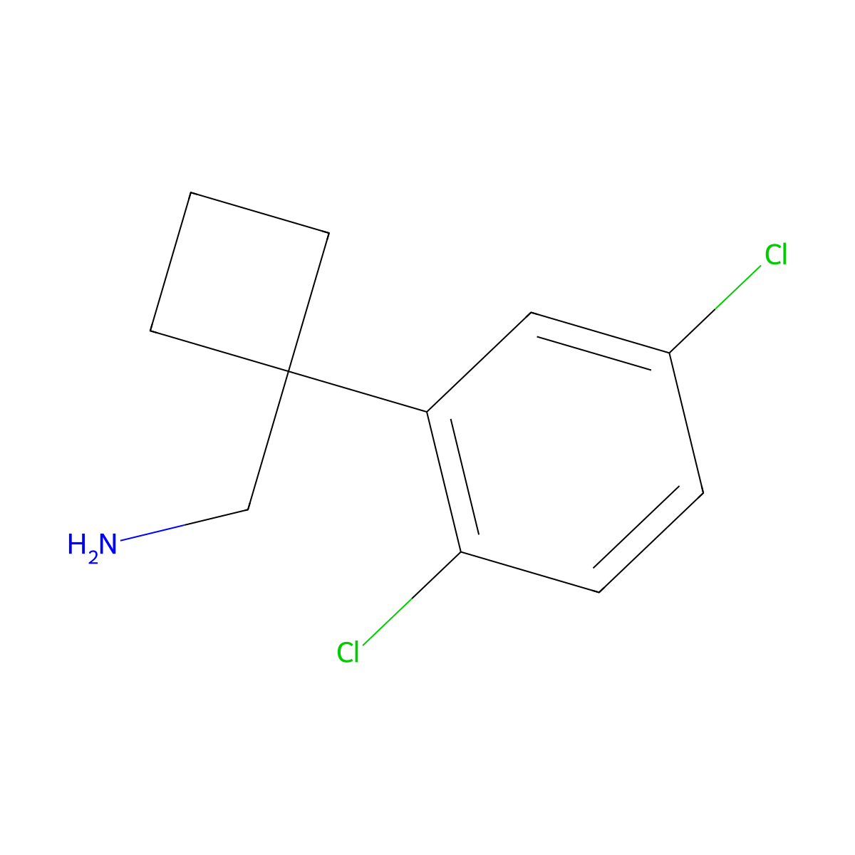 1-(2,5-Dichlorophenyl)cyclobutanemethanamine molecular structure, CAS 1935531-06-8