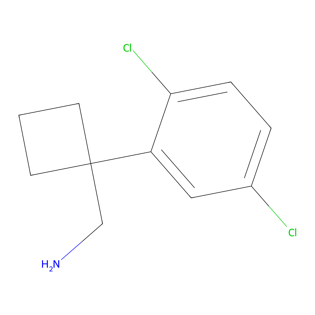 1-(2,5-Dichlorophenyl)cyclobutanemethanamine molecular structure, CAS 1935531-06-8