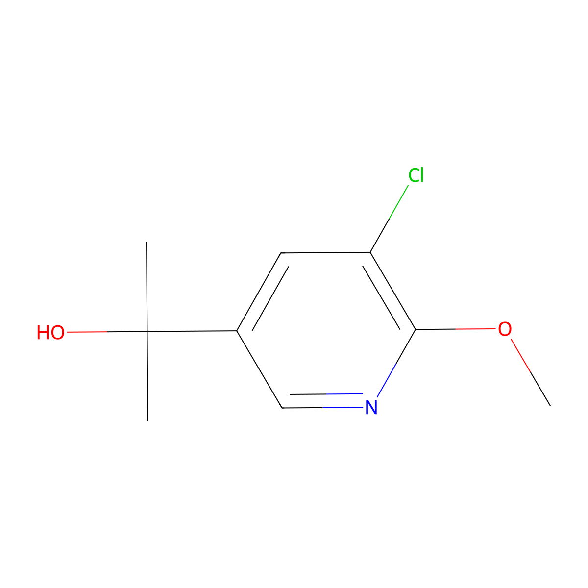 5-Chloro-6-methoxy-alpha,alpha-dimethyl-3-pyridinemethanol molecular structure, CAS 1935534-76-1