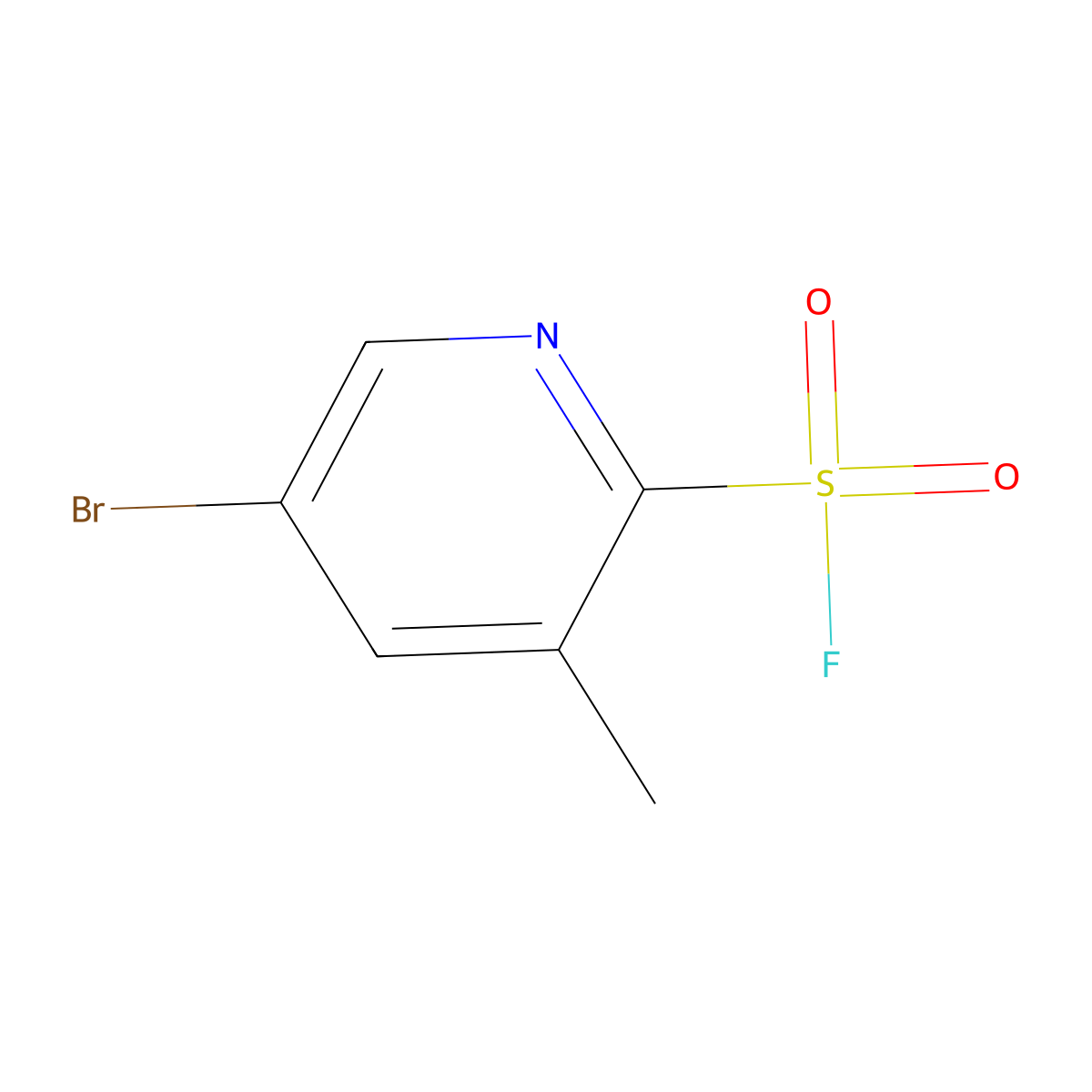5-Bromo-3-methylpyridine-2-sulfonyl fluoride molecular structure, CAS 1935536-77-8