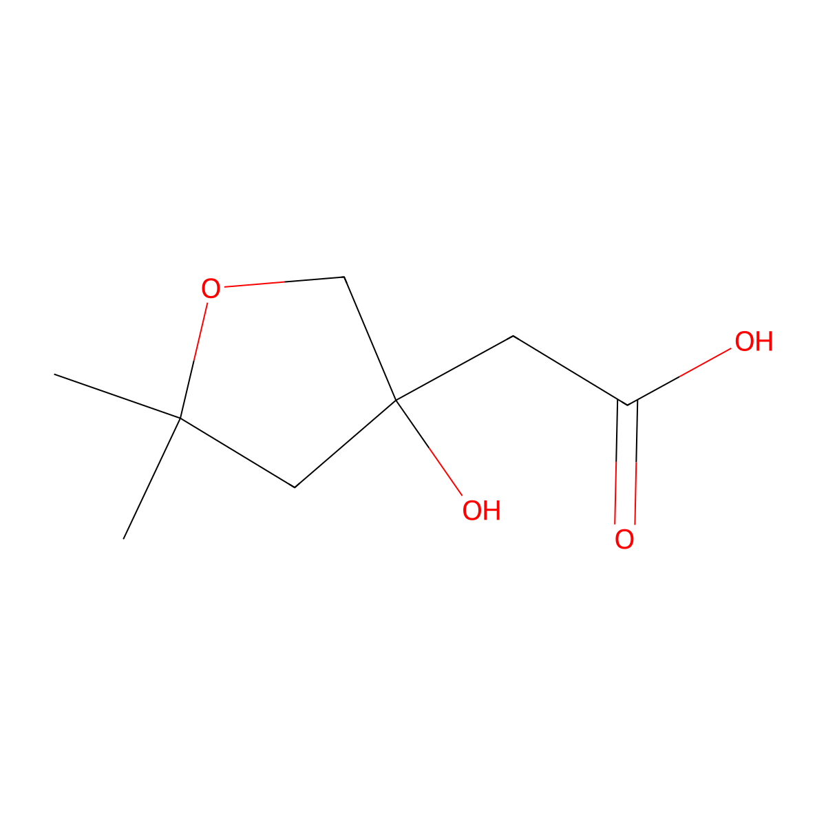 2-(3-Hydroxy-5,5-dimethyloxolan-3-yl)acetic acid molecular structure, CAS 1935538-27-4