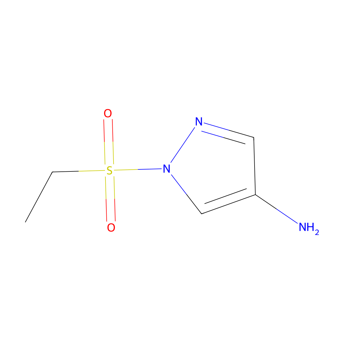 1-(Ethanesulfonyl)-1H-pyrazol-4-amine molecular structure, CAS 1935538-93-4