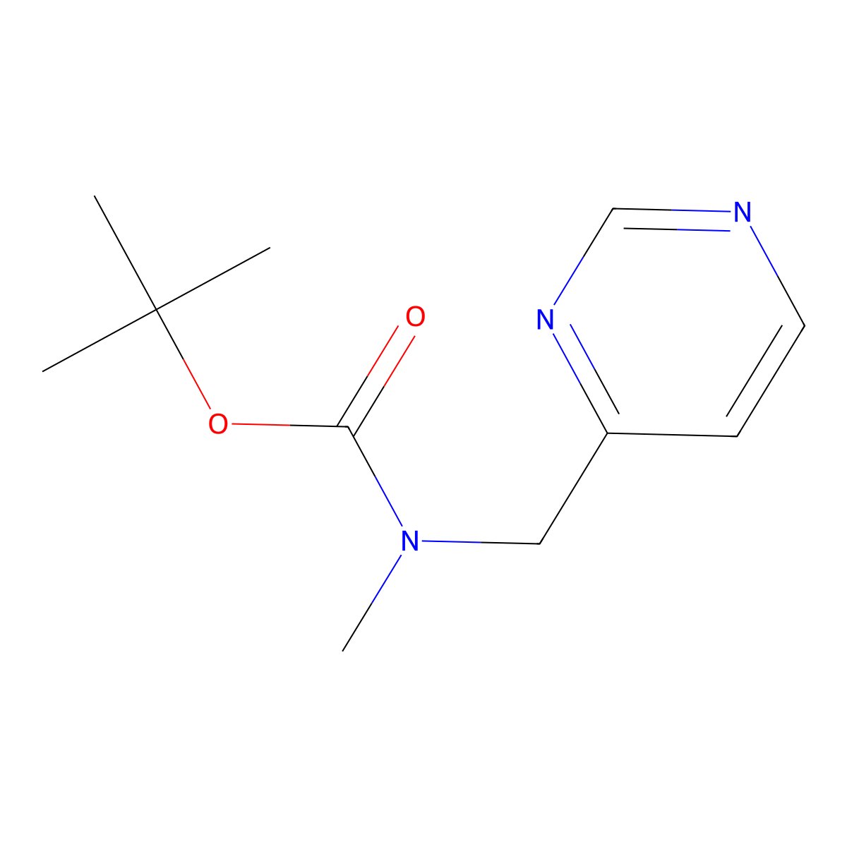 tert-butyl N-methyl-N-[(pyrimidin-4-yl)methyl]carbamate molecular structure, CAS 1935542-66-7