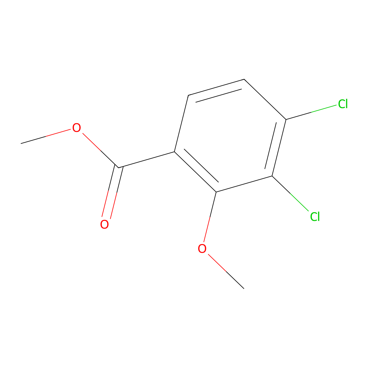 Methyl 3,4-dichloro-2-methoxybenzoate molecular structure, CAS 1935543-22-8
